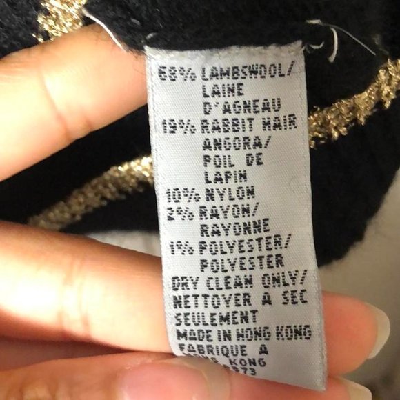 Vintage wool black cardigan - Picture 4 of 4